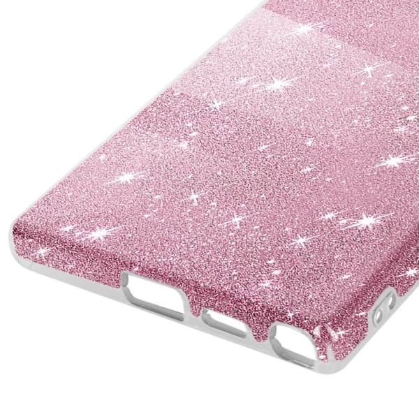 Fodral - AVIZAR - Samsung Galaxy S24 Ultra - Glitter - Halvstyv silikon - Finrosa