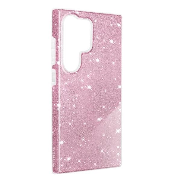 Fodral - AVIZAR - Samsung Galaxy S24 Ultra - Glitter - Halvstyv silikon - Finrosa