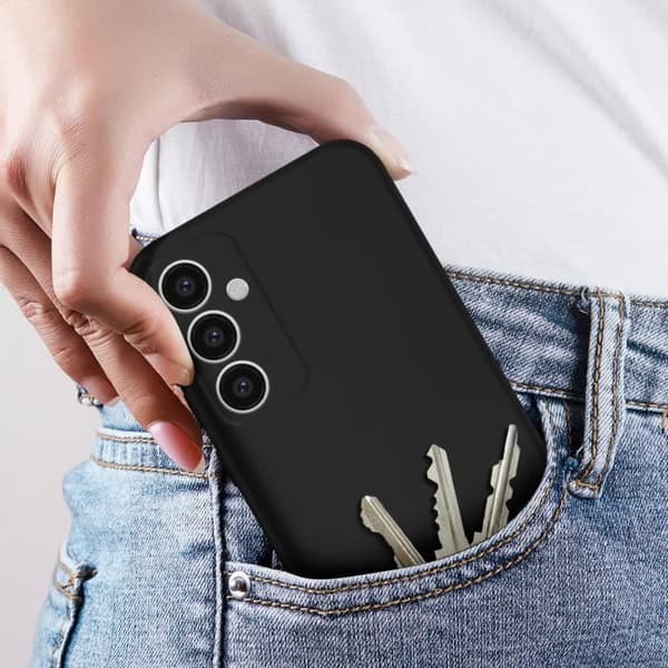 Fodral till Samsung Galaxy S23 FE Halvstyv Soft-touch Fast Cover Svart