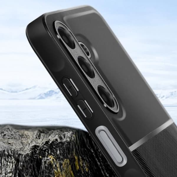 AVIZAR Skyddsfodral för Samsung Galaxy A25 5G - Svart - Hårt med mjuk stötsäker kontur
