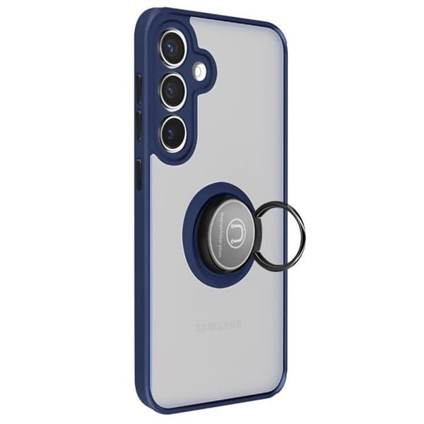 Fodral till Samsung Galaxy S24 Plus - AVIZAR - Metal Ring Stand Function - Blå