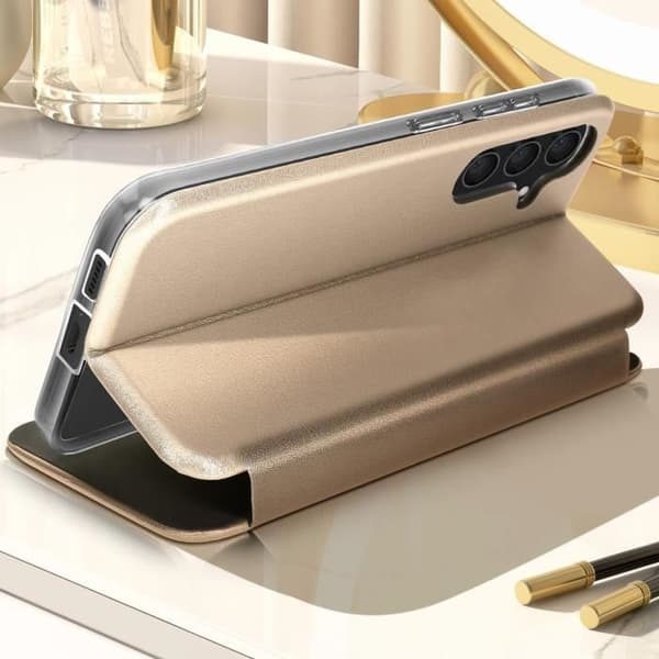 AVIZAR Fodral till Samsung Galaxy S24 Plus - Gul - Flip Card Holder Video Support