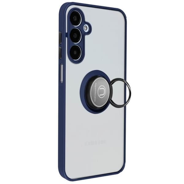 Fodral till Samsung Galaxy A25 5G - AVIZAR - Metal Ring Stand Function - Midnight Blue