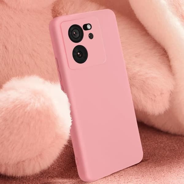 Fodral för Xiaomi 13T och 13T Pro Halvstyv Soft-touch Anti-fingeravtryck pulverrosa