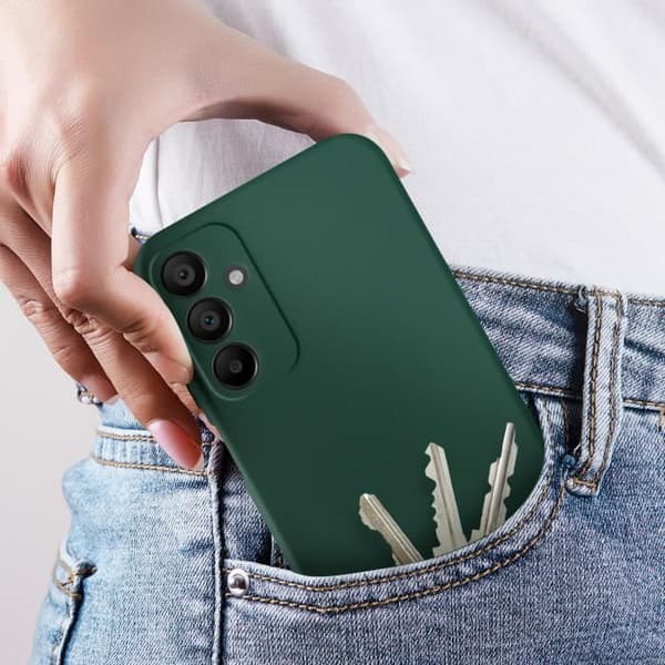 AVIZAR fodral för Samsung Galaxy A15 5G - Halvstyv Soft-touch Grön - Stötsäkert och repskydd