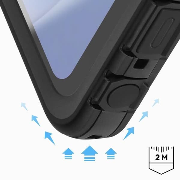 IP68 vattentätt fodral till Samsung Galaxy A25 5G - REDPEPPER - Fullständigt skydd - Svart