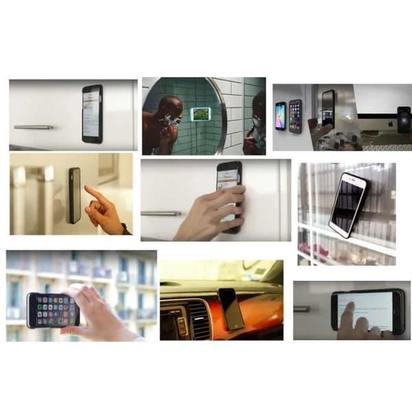 Antigravitetsskal - ANTIGRAVI7 - iPhone 7, iPhone 8 - Svart - Hård - Självhäftande