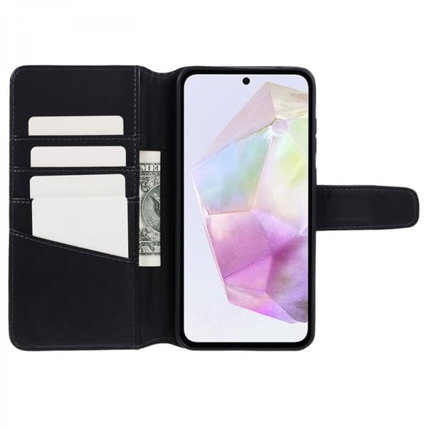 Nordic Covers Samsung Galaxy A35 Kotelo Essential Leather Raven Black