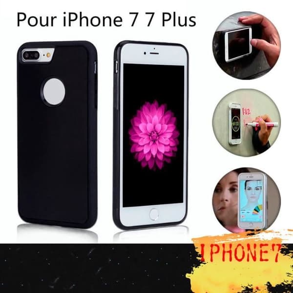 Pinly Fodral För iPhone 7 4,7 tum Antigravity Nanometer Mjuk Silikon-Svart