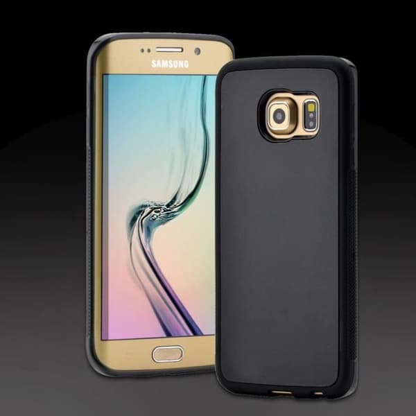 Pinly-fodral till Samsung Galaxy S6 Edge Anti-Gravity Nanometer Mjuk Silikon-Svart