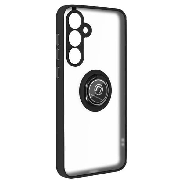 Fodral till Samsung Galaxy A55 - AVIZAR - Ringrip - Metallring - Stativfunktion - Svart