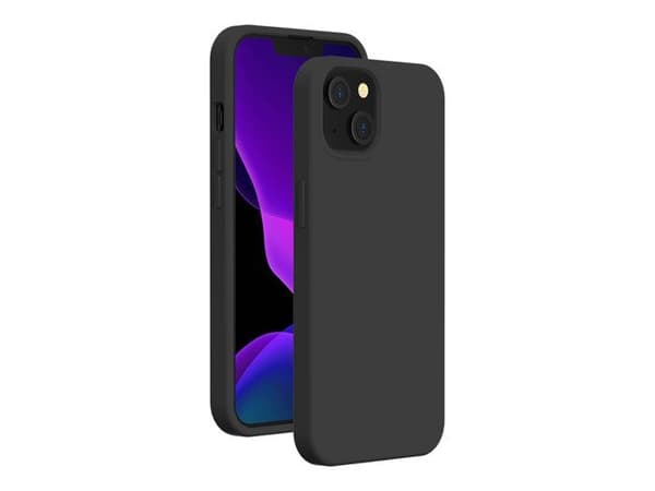 Svart SoftTouch Silikonfodral till iPhone 13 Bigben