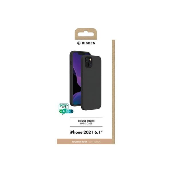 Svart SoftTouch Silikonfodral till iPhone 13 Bigben
