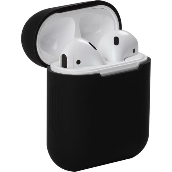 Skyddshölje - Apple - Airpods 1 och 2 - Svart silikon - Mjuk - Rep-skyddande