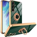 Miniatyrbild 1 av 6: Samsung A35 5G Elegant & Stöttåligt Skal med Ringhållare Flawless - Mörkgrön