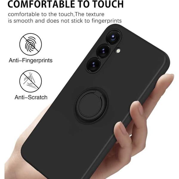 Samsung A25 5G stødsikkert cover med ringholder CamShield - Sort