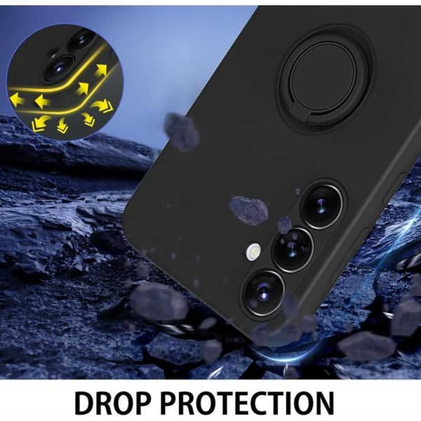 Samsung A25 5G stødsikkert cover med ringholder CamShield - Sort