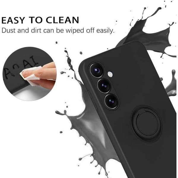 Samsung A25 5G stødsikkert cover med ringholder CamShield - Sort