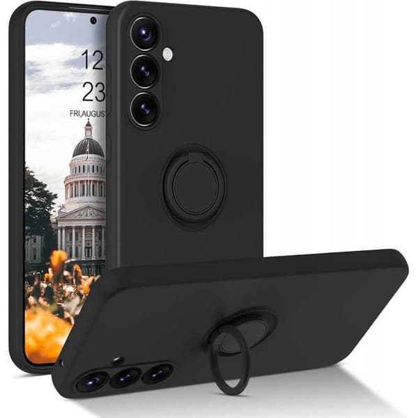 Samsung A25 5G stødsikkert cover med ringholder CamShield - Sort