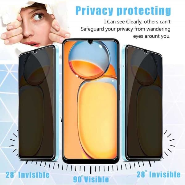 Xiaomi Redmi 13C 4G Privacy Hærdet glas 0,26mm 2,5D 9H