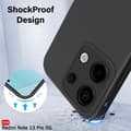 Miniatyrbillede 3 af 8: Xiaomi Redmi Note 13 gummibelagt mat sort silikonecover