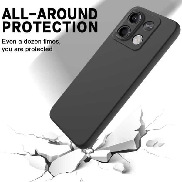 Xiaomi Redmi Note 13 gummibelagt mat sort silikonecover