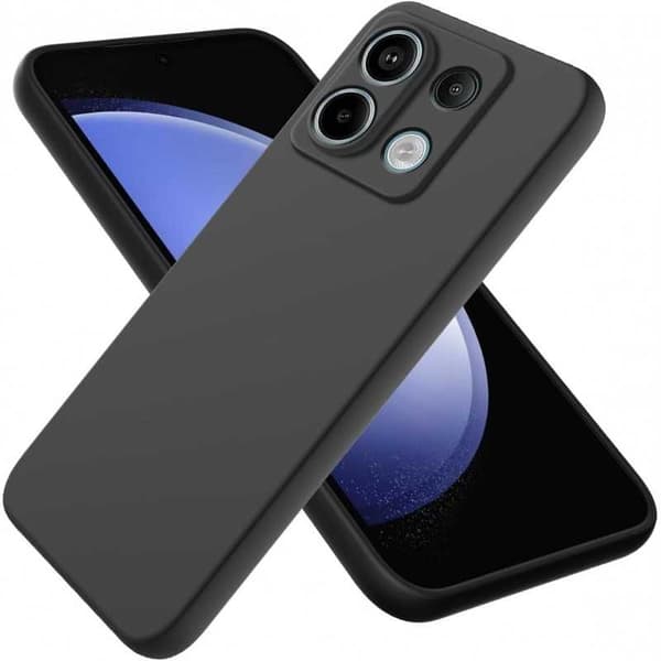 Xiaomi Redmi Note 13 gummibelagt mat sort silikonecover