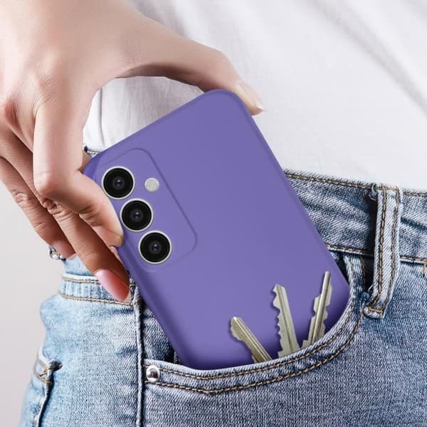 Fodral till Samsung Galaxy S23 FE Halvstyv Soft-touch Fast Cover Lila
