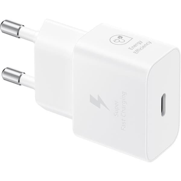 Samsung mobiltelefon laddare 25W nätladdare Med USBC kabel Vit