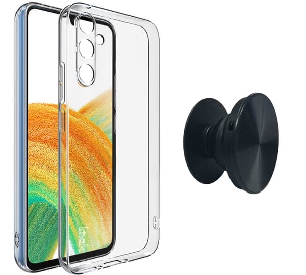 Samsung Galaxy A34 5G Skal & Fingerhållare - Skydd och Komfort - Svart