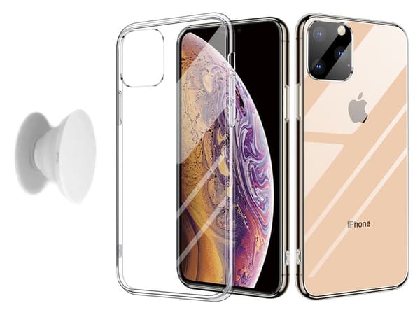 iPhone 11 Pro Skal & Fingerhållare - Skydd och Komfort - Vit