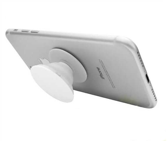 iPhone 15-etui og fingerholder - beskyttelse og komfort - hvid