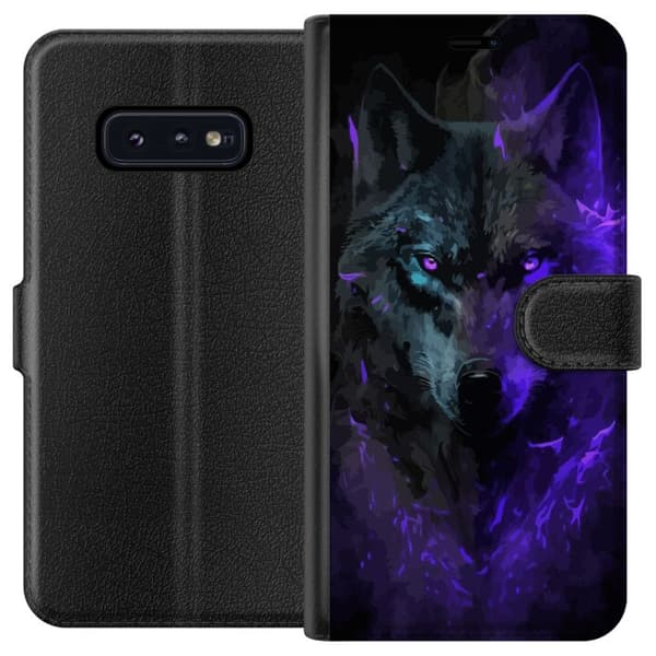Samsung Galaxy S10e Tegnebogsetui Ulven Lilla