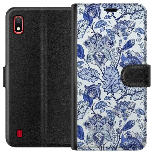 Samsung Galaxy A10 Lommeboketui Blomster Blå...