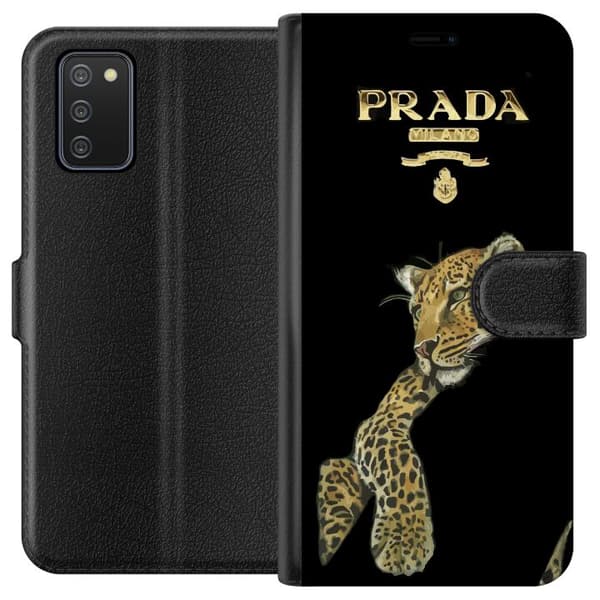 Samsung Galaxy A02s Lompakkokotelo Prada Leopard