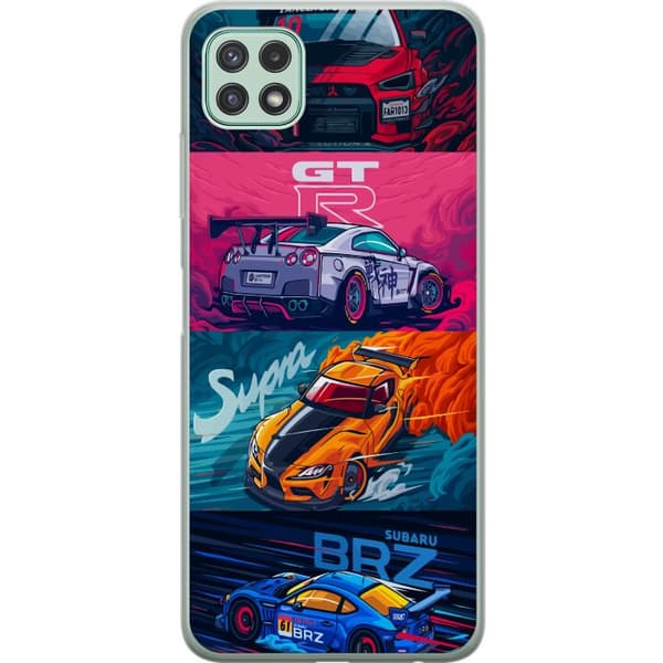 Samsung Galaxy A22 5G Läpinäkyvä kuori Subaru Racing