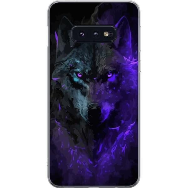 Samsung Galaxy S10e Läpinäkyvä kuori Susihukka Violetti