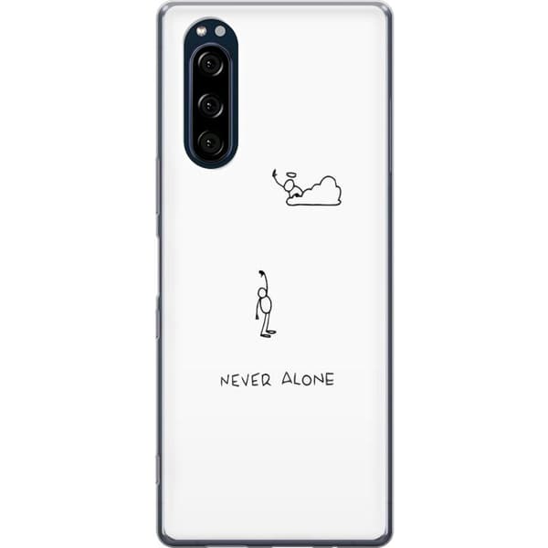 Sony Xperia 5 Läpinäkyvä kuori Ei koskaan yksin