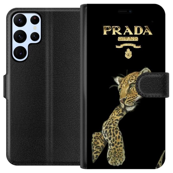 Samsung Galaxy S22 Ultra 5G Tegnebogsetui Prada Leopard