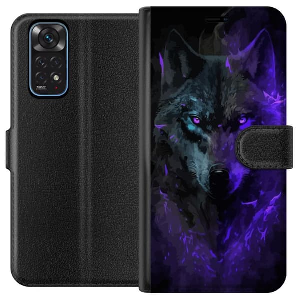 Xiaomi Redmi Note 11 Plånboksfodral Varg Lila