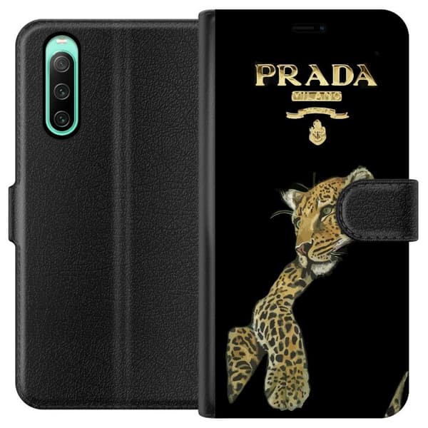Sony Xperia 10 IV Lompakkokotelo Prada Leopard