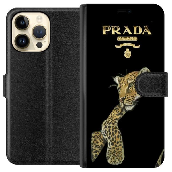 Apple iPhone 15 Pro Max Tegnebogsetui Prada Leopard