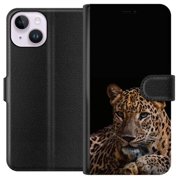 Apple iPhone 15 Lompakkokotelo Leopard
