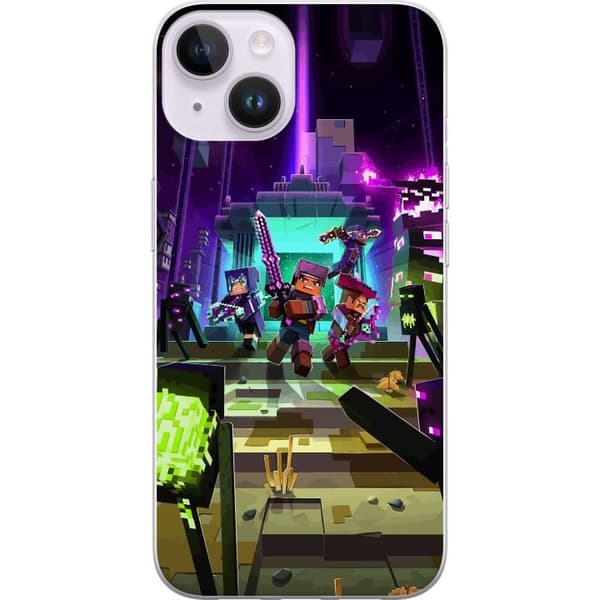 Apple iPhone 15 Läpinäkyvä kuori Minecraft