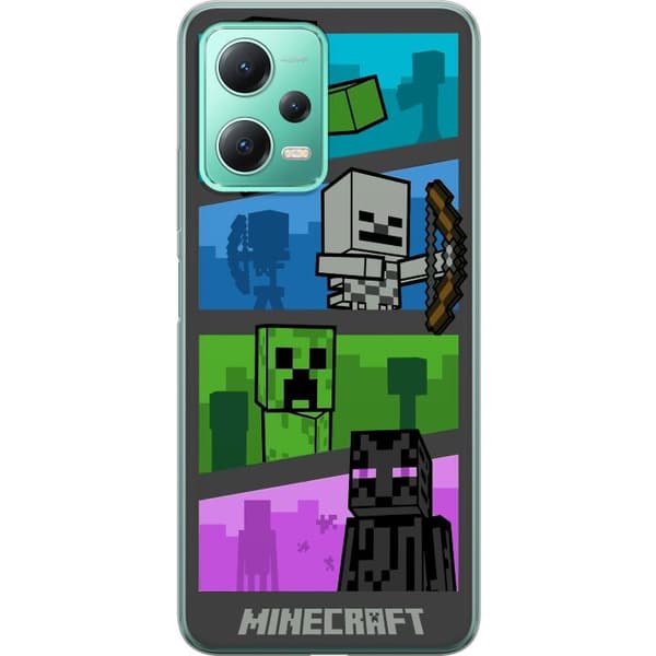 Xiaomi Redmi Note 12 Genomskinligt Skal Minecraft