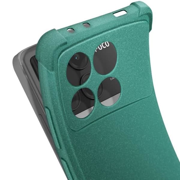 Fodral för Xiaomi Poco X6 Pro Soft Förstärkta hörn Skyddad kamera iMak Mörkgrön