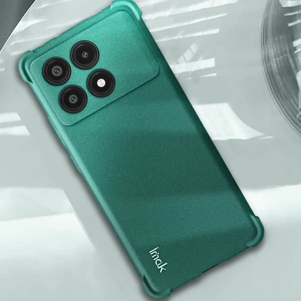 Fodral för Xiaomi Poco X6 Pro Soft Förstärkta hörn Skyddad kamera iMak Mörkgrön
