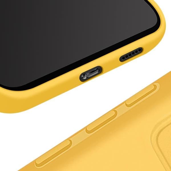 Fodral till Xiaomi Poco X6 Pro Halvstyv matt anti-fingeravtrycksrem Gul