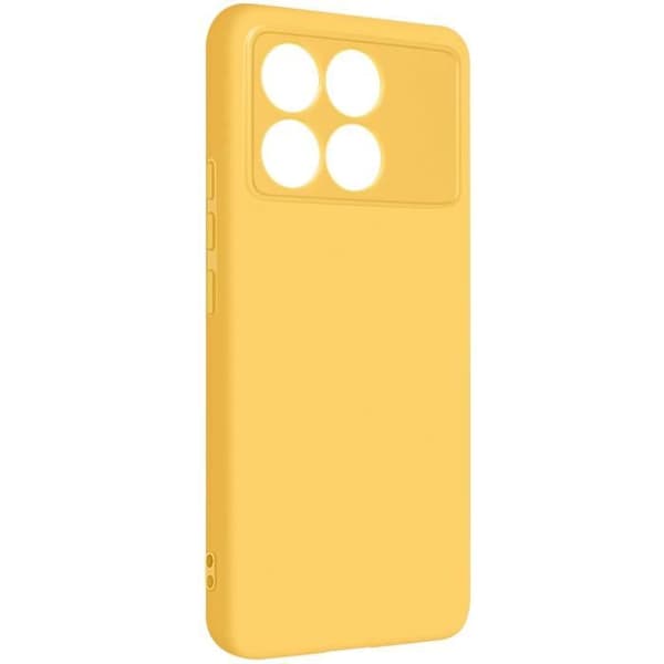 Fodral till Xiaomi Poco X6 Pro Halvstyv matt anti-fingeravtrycksrem Gul
