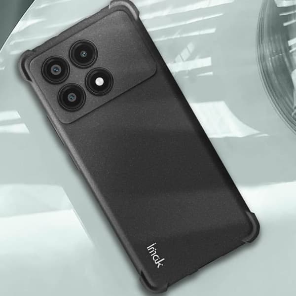 Fodral till Xiaomi Poco X6 Pro Soft Förstärkta hörn Skyddad kamera iMak Black